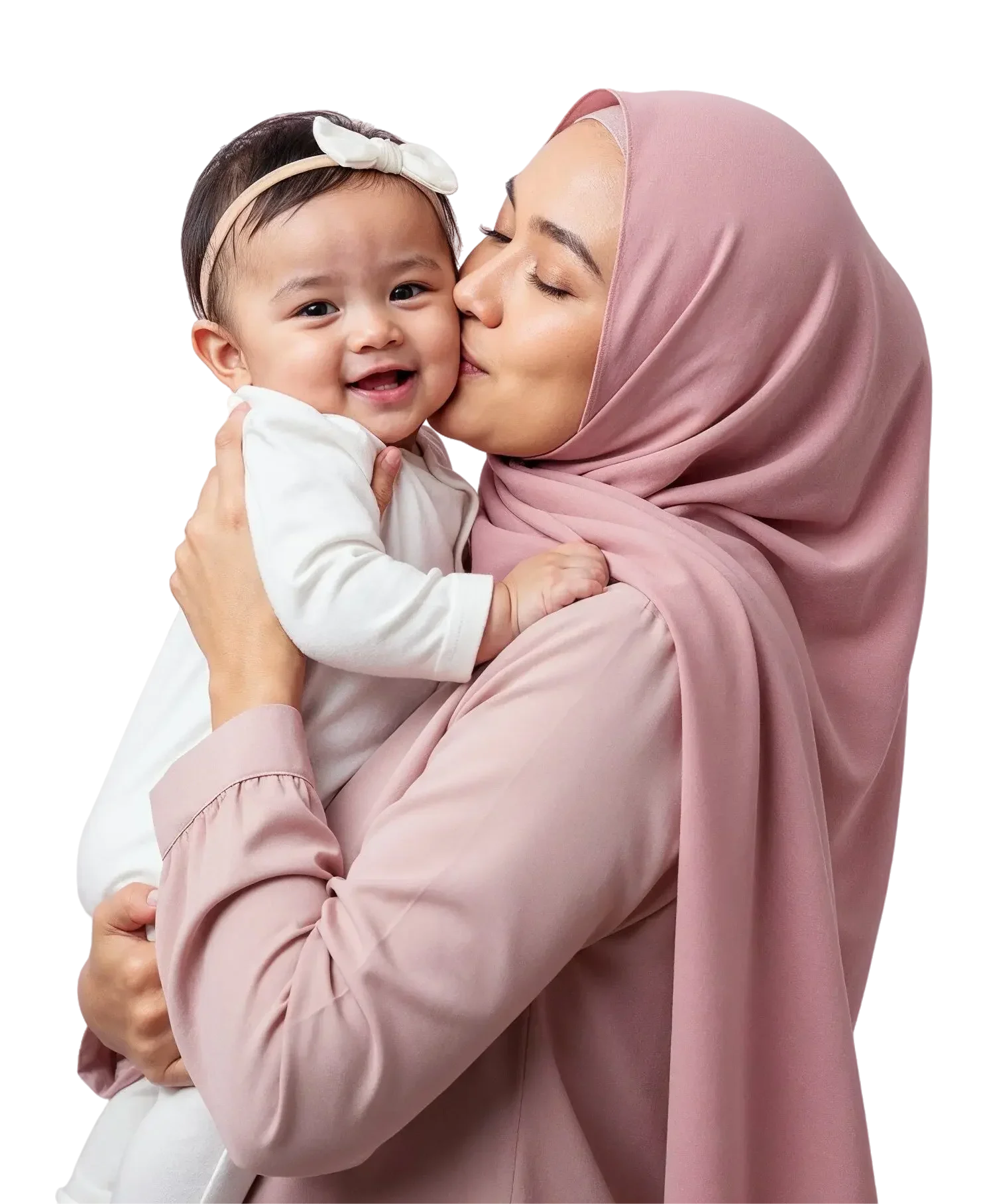 Mother holding her baby